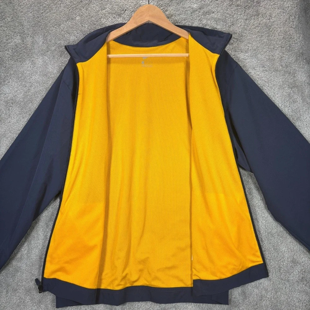 Nike West Virginia Mountaineers Jacket Mens M Full Zip Blue Embroidered On Field